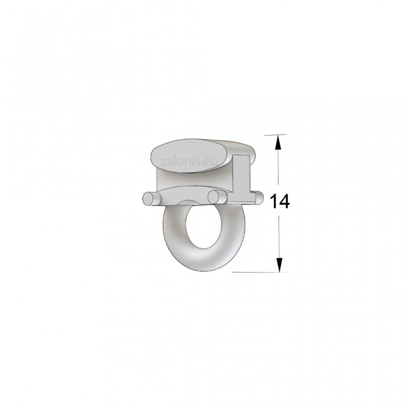 CURTAIN RAIL THIN SQUARE ROLLER